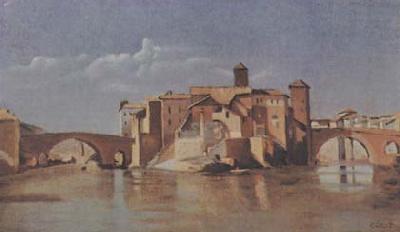Jean Baptiste Camille  Corot Ile et pont San Bartolomeo (mk11) France oil painting art